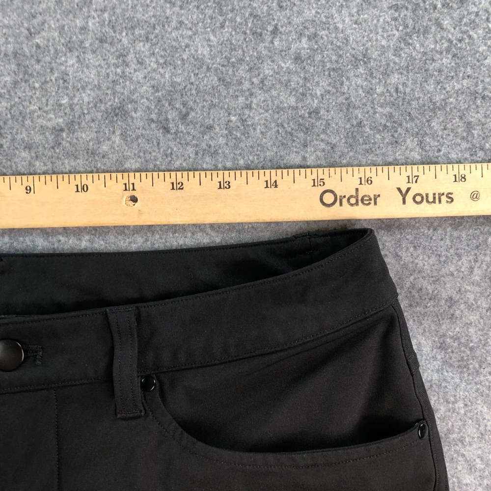 Lululemon Mens Chino Pants 32 Black Polyester Blend Slim Fit Abc Utilitech Gym - Picture 8 of 14